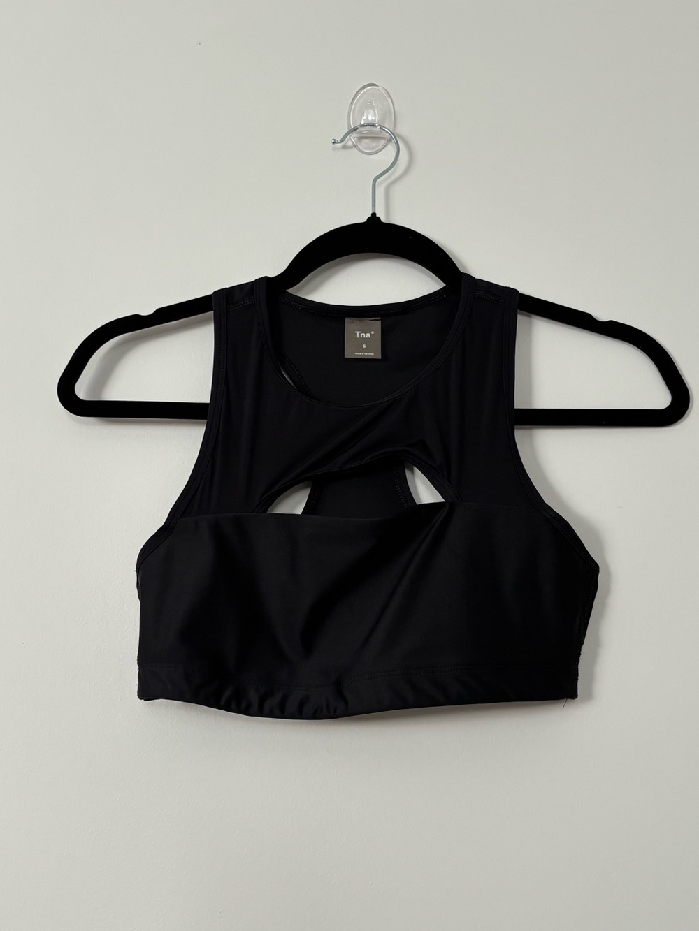 TNA Black Cutout High Neck Sports Bra